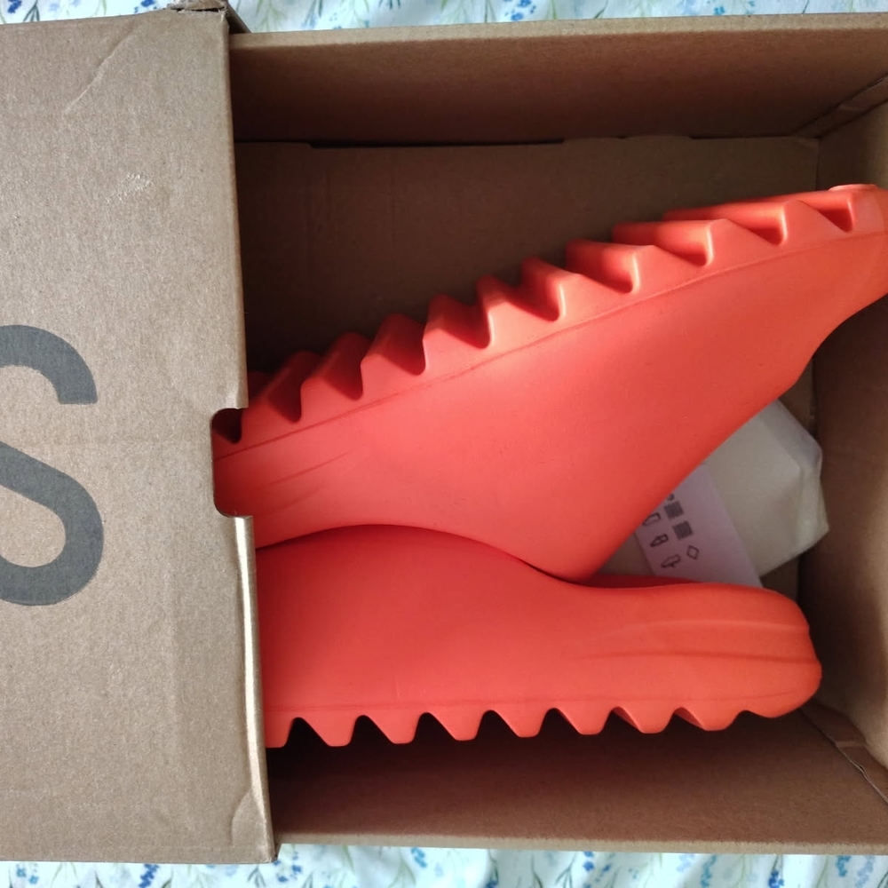 Bright Orange Slide Sandals